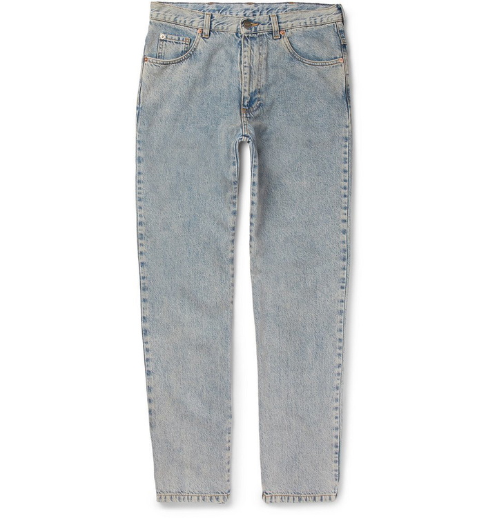 Photo: Gucci - Printed Washed-Denim Jeans - Men - Indigo