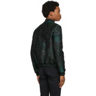 Saint Laurent Green Jungle Damask Teddy Jacket