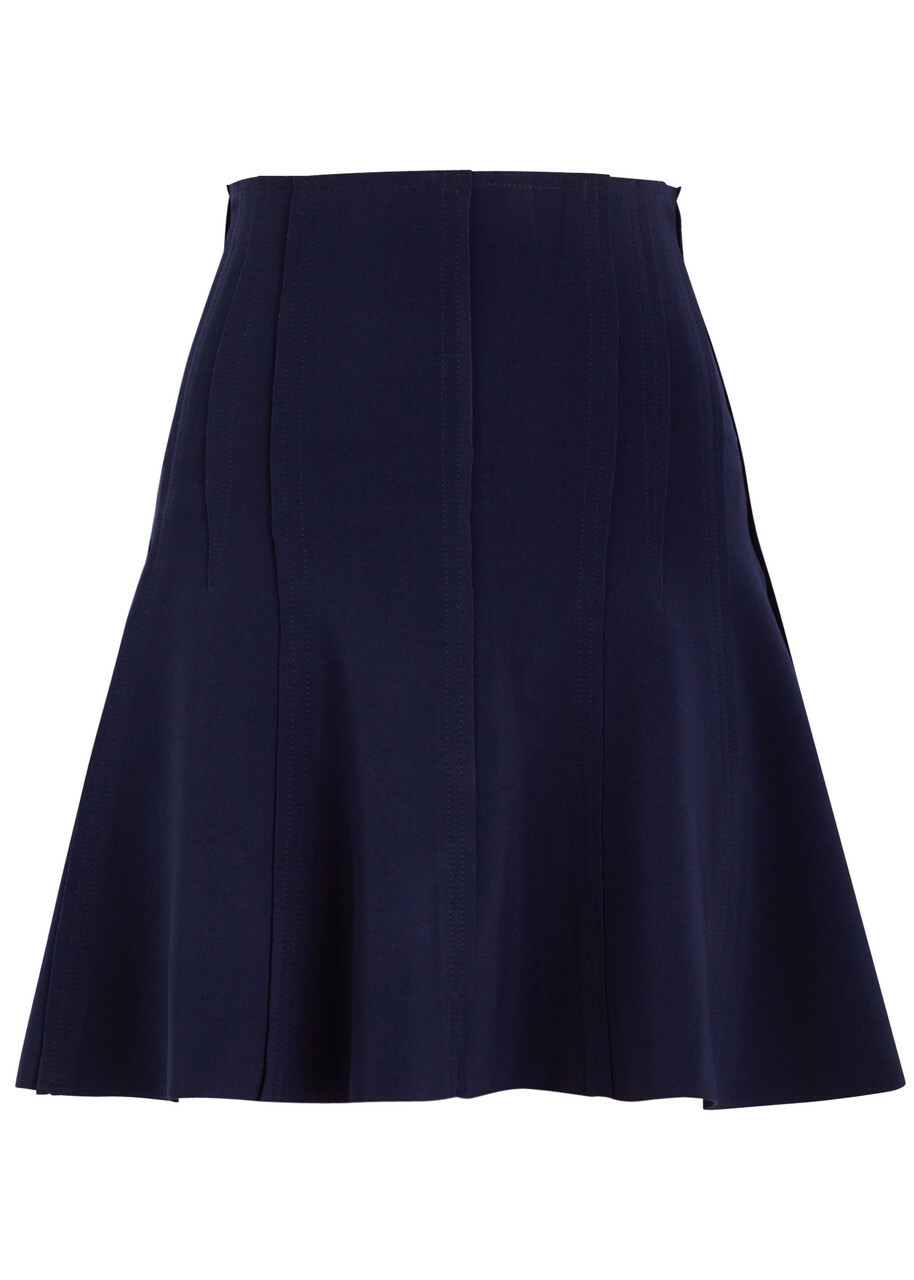 Norma Kamali Grace Stretch-jersey Mini Skirt Dark Navy