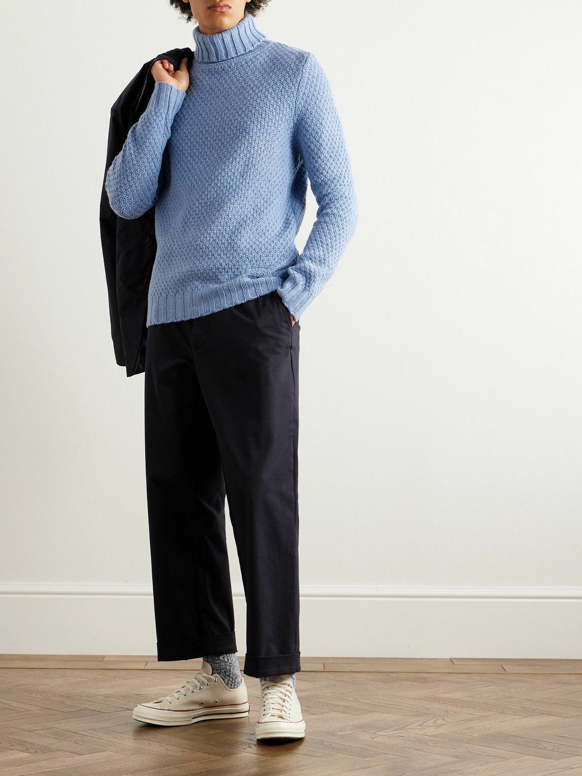 Aspesi - Wool Rollneck Sweater - Blue