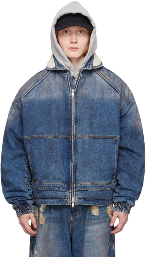 Photo: Juun.J Blue Padded Denim Jacket