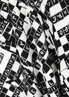 Diane Von Furstenberg Brooklyn Printed Flared Jersey Trousers Black And White
