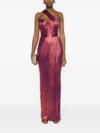 Maria Lucia Hohan Blue Claudine Pleated Silk Gown