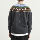 Unlikely Dry Goods Men's Fair Isle Duck Knit Sweater in Charcoal Gray