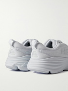 Hoka One One - M Bondi 8 Rubber-Trimmed Mesh Running Sneakers - White