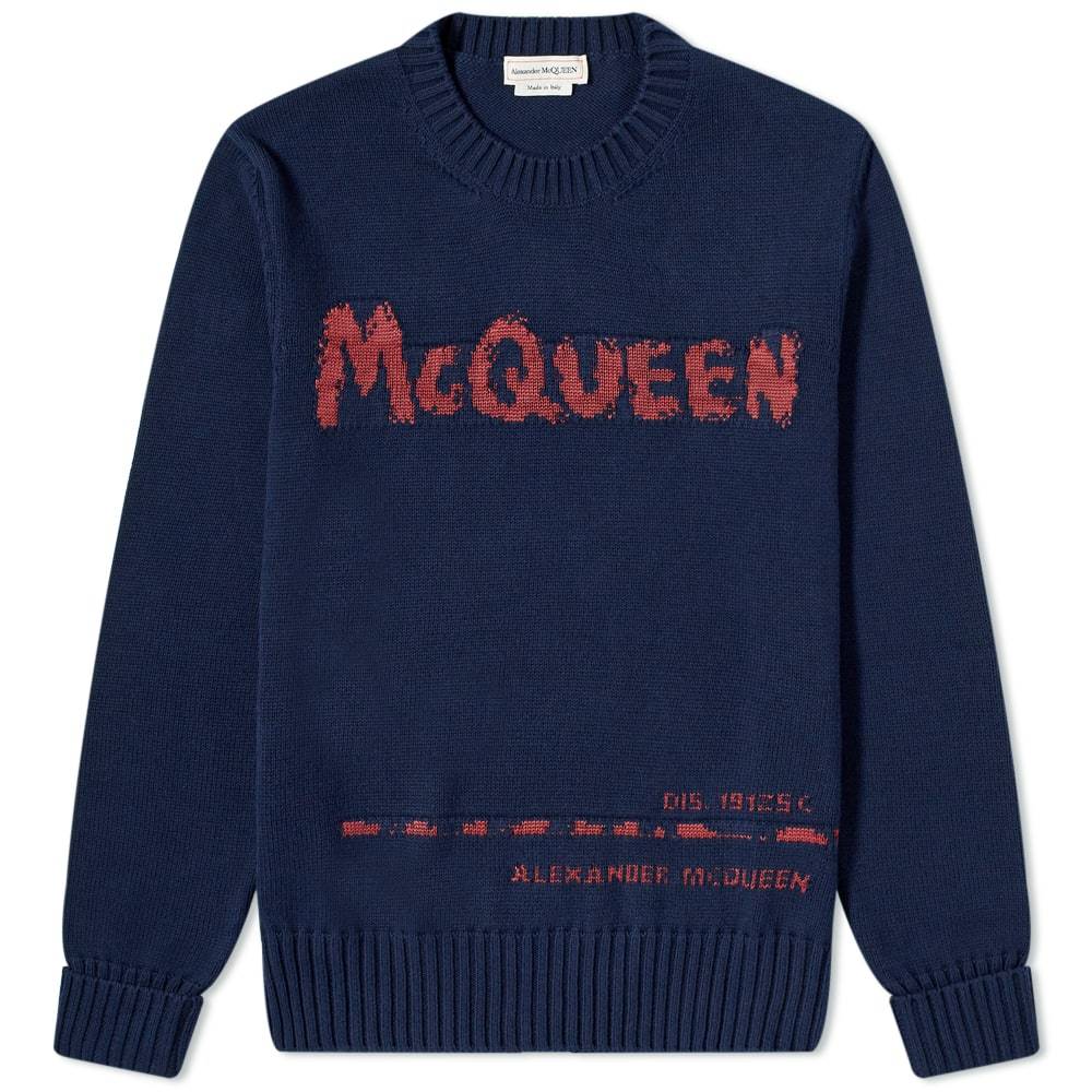 Alexander McQueen Graffiti Logo Crew Knit Alexander McQueen