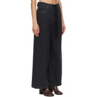 MM6 Maison Margiela Black Drawstring Jeans