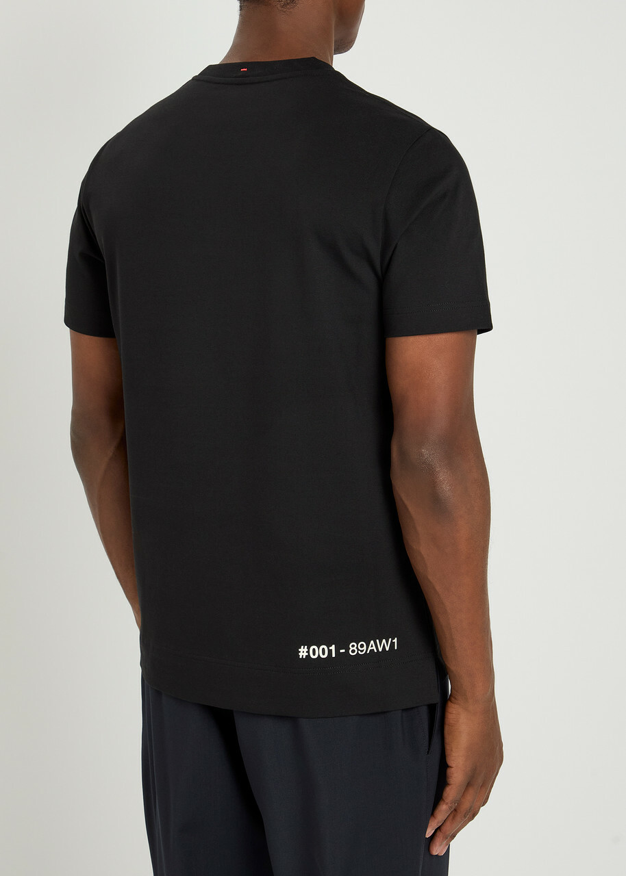 Moncler Grenoble Logo-appliquéd Stretch-cotton T-shirt Black