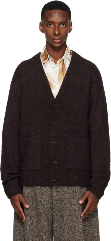 Photo: Dries Van Noten Brown Alpaca Cardigan