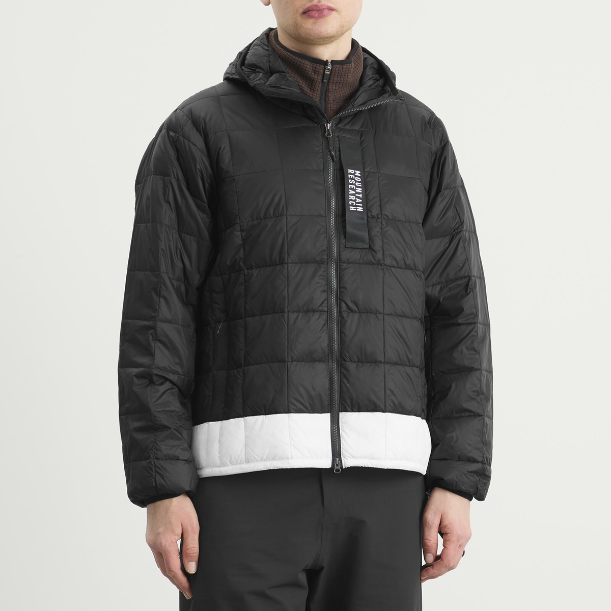 Taion Men's x Mountain Research Down Zip Parka Jacket in Black