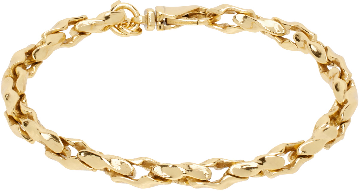Emanuele Bicocchi Gold Hammered Chain Bracelet Emanuele Bicocchi