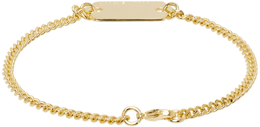 IN GOLD WE TRUST PARIS SSENSE Exclusive Gold Price Tag Bracelet