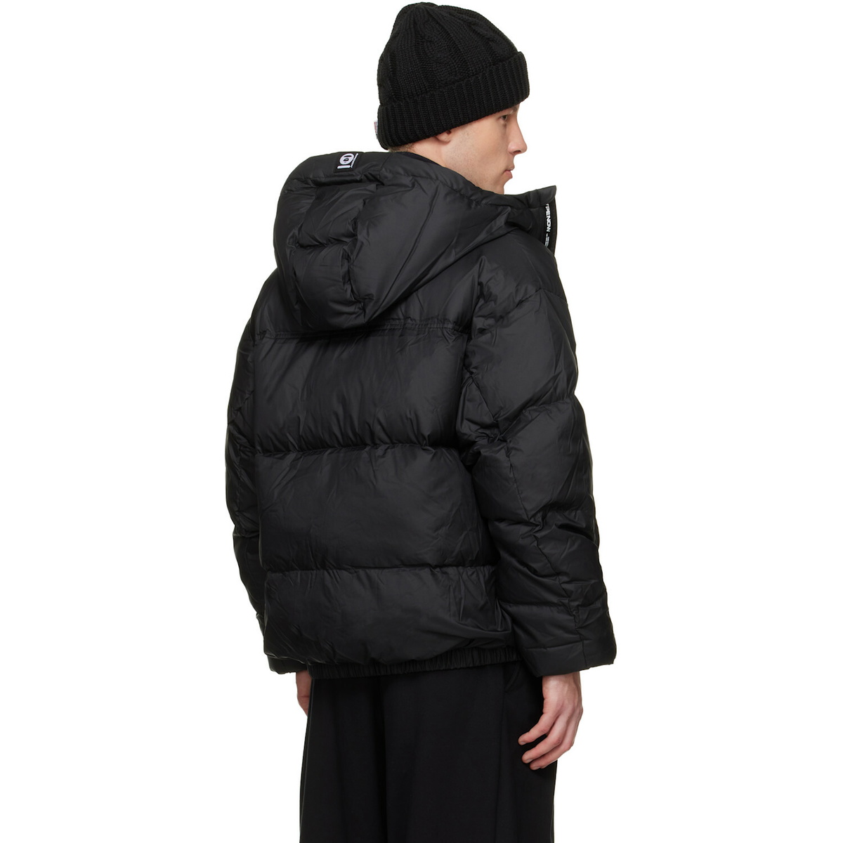 AAPE by A Bathing Ape Black 'AAPENOW' Moonface Down Jacket