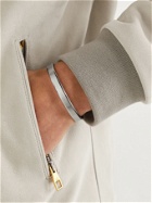 HUGO BOSS - Logo-Engraved Brushed Stainless Steel Cuff - Silver