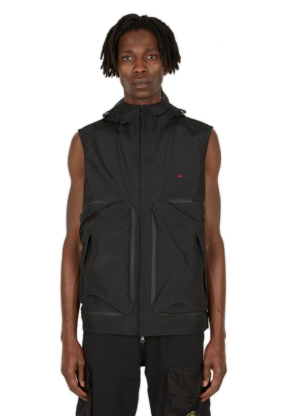 Photo: Hooded Vest Jacket in Black