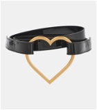 Blumarine - Heart patent leather belt