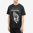 3.Paradis Men's Praying Hands T-Shirt in Black