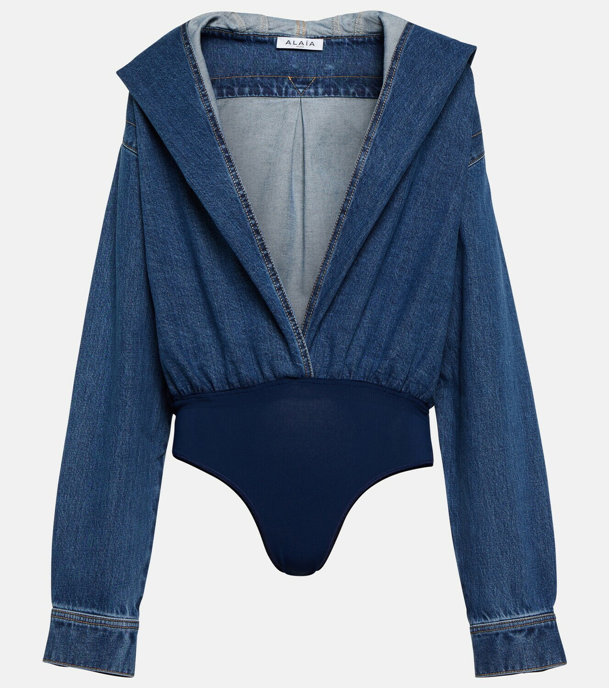 Alaïa Denim bodysuit ALAÏA