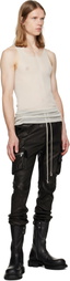 Rick Owens Black Tower Mastodon Leather Cargo Pants