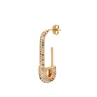Crystal Haze Women's Single Pin Up Earrings in Rainbow 