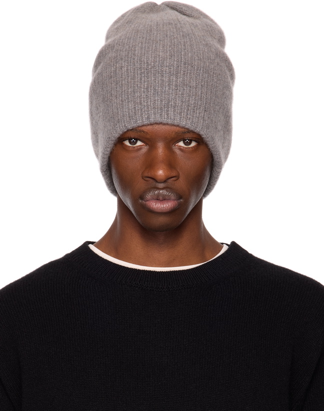 Photo: The Elder Statesman Gray Watchman Beanie