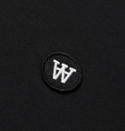 Wood Wood - Tye Logo-Appliquéd Fleece-Back Cotton-Jersey Sweatshirt - Black