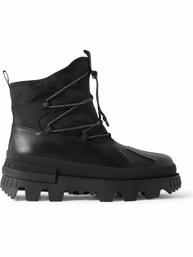Photo: Moncler - Mallard Nylon and Leather Boots - Black