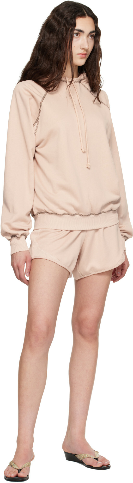 Baserange Pink Fold Hoodie