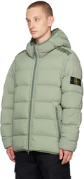 Stone Island Green Seamless Tunnel Down Jacket