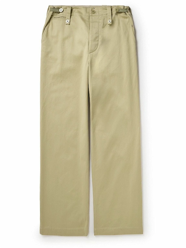 Photo: Burberry - Wide-Leg Cotton-Twill Trousers - Neutrals