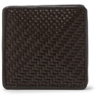 Ermenegildo Zegna - Pelle Tessuta Leather Coin Wallet - Men - Brown