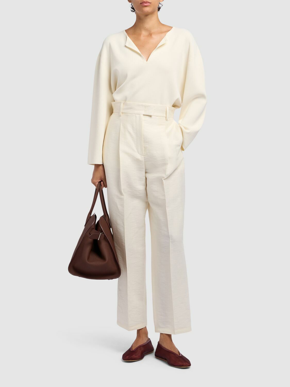【関税&送料込み】Max Mara 'Efedra' Pants MAX MARA Efedra Linen Blend Pants Max Mara