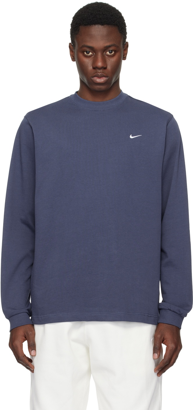 Photo: Nike Navy Embroidered Long Sleeve T-Shirt