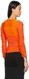 Sherris Orange Ruffled T-Shirt