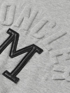 Moncler - Logo-Appliquéd Cotton-Jersey T-Shirt - Gray