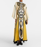 La DoubleJ Magnifico printed silk twill maxi dress