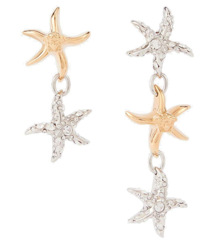 Photo: Versace Barocco Sea embellished drop earrings