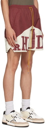 Rhude Burgundy Yachting Shorts