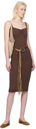Gil Rodriguez Brown Corazon Midi Dress