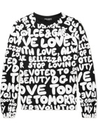 Dolce & Gabbana - Logo-Print Cotton-Blend Jersey Sweatshirt - Black