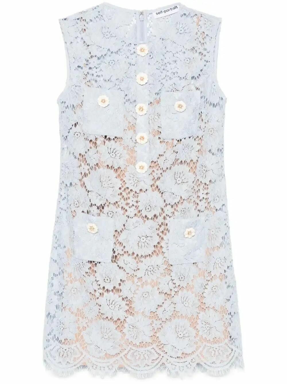 Self-Portrait Fine-Lace Mini Dress Self-Portrait