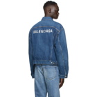 Balenciaga Blue Organic Large Fit Jacket