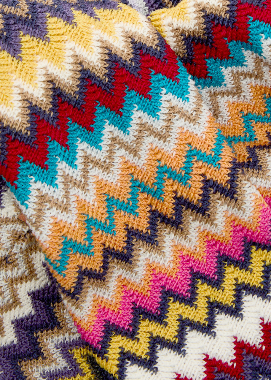 Missoni Zigzag-intarsia Wool Beanie - Multicoloured - One Size