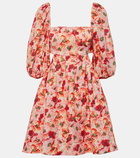 Zimmermann Lightburst floral cutout linen minidress