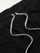 DRKSHDW by Rick Owens - Furka Straight-Leg Cotton-Jersey Drawstring Cargo Trousers - Black