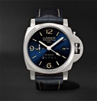 Panerai - Luminor 1950 10 Days GMT Automatic 44mm Stainless Steel and Alligator Watch, Ref. No. PNPAM00986 - Blue