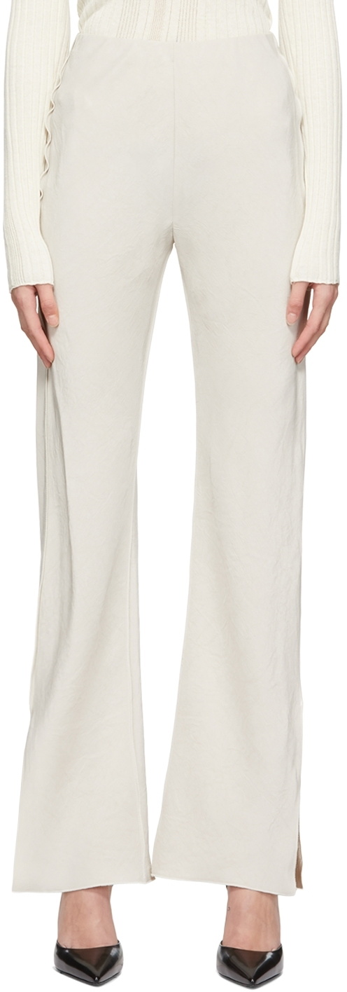 Yuzefi Off-White Acetate Trousers