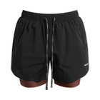 Bandit Men's Vento Training Short with Solite Liner (2 in 1) in Black/Cacao