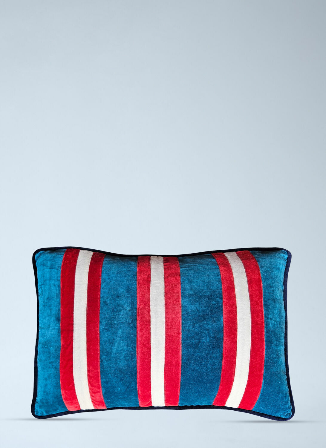 Les-Ottomans Velvet Stripe Cushion