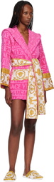 Versace Pink 'I Heart Baroque' Short Bathrobe